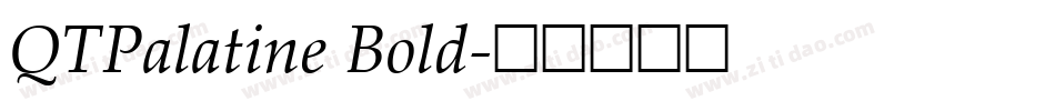 QTPalatine Bold字体转换